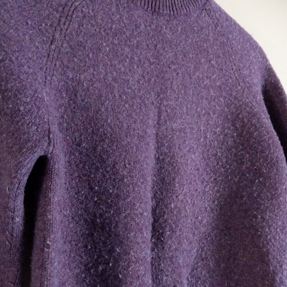 J. Crew Sweater Purple Wool Fits XS Crewneck - Picture 5 of 8